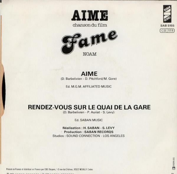 Noam - Aime "Fame" (7") [Vinyl] | Saban Records (SAB 5155) - 2