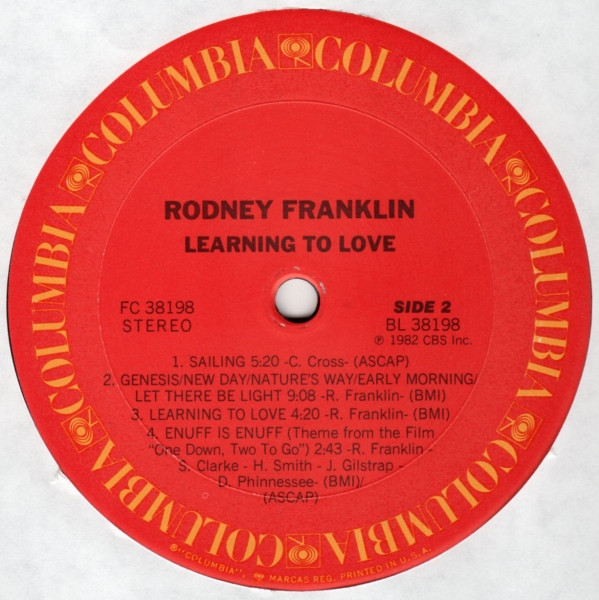 Rodney Franklin - Learning To Love | Columbia (FC 38198) - 3
