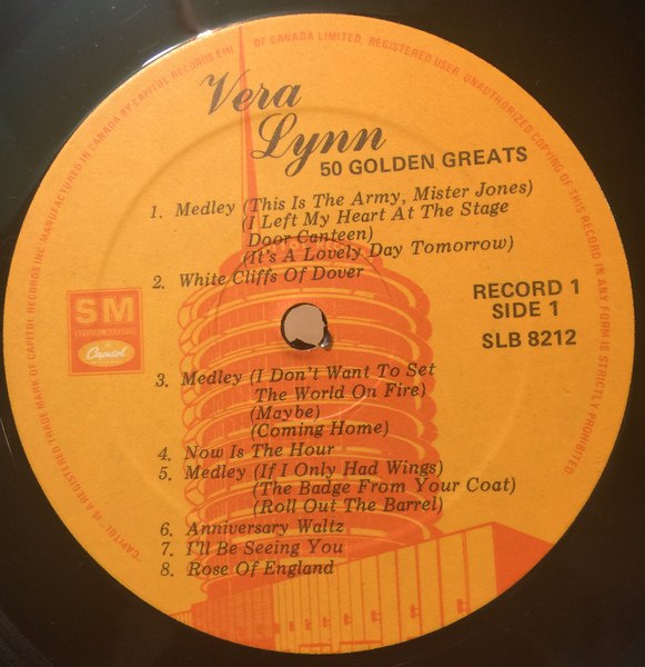 Vera Lynn - 50 Golden Greats | Capitol Special Markets (SLB 8212) - 3 Vera Lynn - 50 Golden Greats | Capitol Special Markets (SLB 8212) - 3
