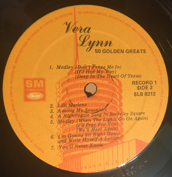 Vera Lynn - 50 Golden Greats | Capitol Special Markets (SLB 8212) - 4 Vera Lynn - 50 Golden Greats | Capitol Special Markets (SLB 8212) - 4
