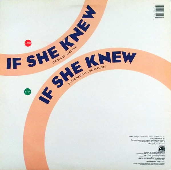 Ann G. - If She Knew | Atlantic (0-86445) - 2