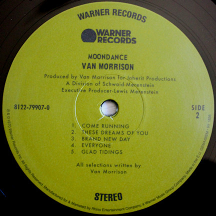 Van Morrison - Moondance | Warner Records (1835) - 3 Van Morrison - Moondance | Warner Records (1835) - 3
