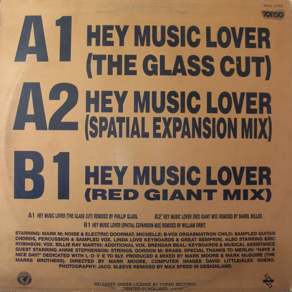 S'Express - Hey Music Lover | Torso (Torso 12102) - 2 S'Express - Hey Music Lover | Torso (Torso 12102) - 2