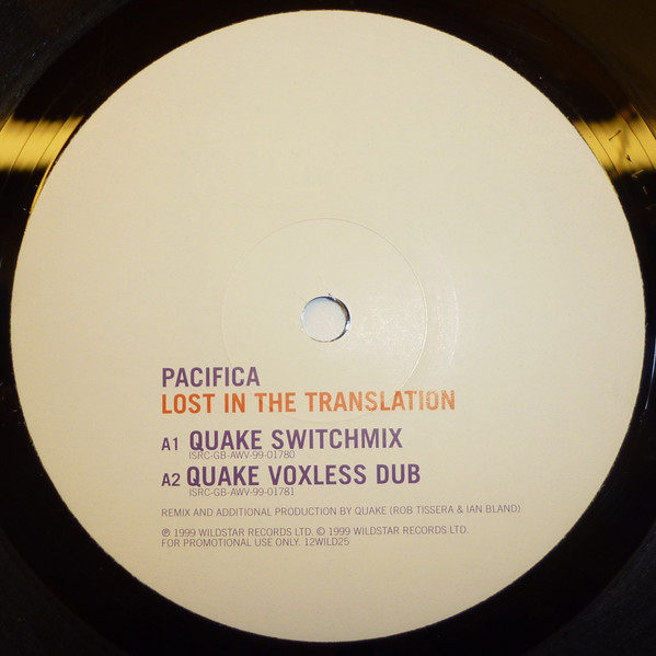 Pacifica - Lost In The Translation | Wildstar Records (12WILD25) - 4 Pacifica - Lost In The Translation | Wildstar Records (12WILD25) - 4