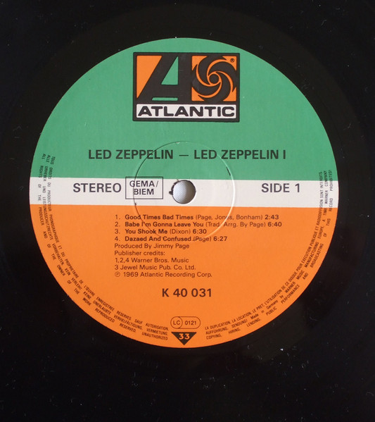 Led Zeppelin - Led Zeppelin | Atlantic (ATL 40 031 (SD 8216)) - 3 Led Zeppelin - Led Zeppelin | Atlantic (ATL 40 031 (SD 8216)) - 3