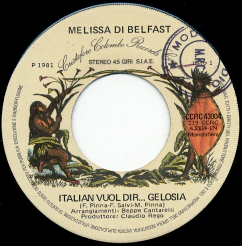 Melissa Di Belfast - Italian Vuol Dir...Gelosia | Cristoforo Colombo Records Company (CCRC 43004) - 3 Melissa Di Belfast - Italian Vuol Dir...Gelosia | Cristoforo Colombo Records Company (CCRC 43004) - 3
