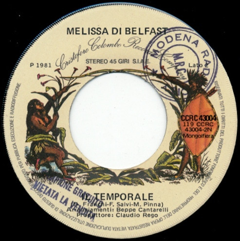 Melissa Di Belfast - Italian Vuol Dir...Gelosia | Cristoforo Colombo Records Company (CCRC 43004) - 4 Melissa Di Belfast - Italian Vuol Dir...Gelosia | Cristoforo Colombo Records Company (CCRC 43004) - 4