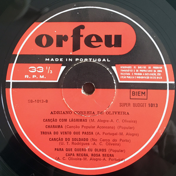 Adriano Correia De Oliveira - Adriano Correia De Oliveira | Orfeu (Super Budget 1013) - 4