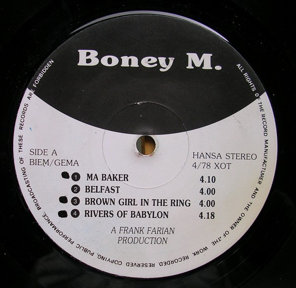 Boney M. - Boney M. | Hansa (4/78 XOT) - main Boney M. - Boney M. | Hansa (4/78 XOT) - main