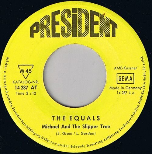 The Equals - Michael And The Slipper Tree / Honey Gum | President Records (14 287 AT) - 2