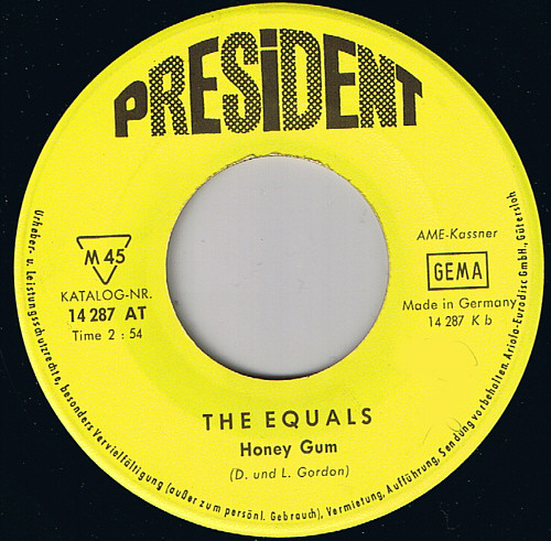 The Equals - Michael And The Slipper Tree / Honey Gum | President Records (14 287 AT) - 3