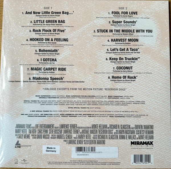 Various - Reservoir Dogs (Original Motion Picture Soundtrack) | Geffen Records (0602547670410) - 2 Various - Reservoir Dogs (Original Motion Picture Soundtrack) | Geffen Records (0602547670410) - 2