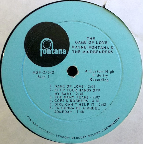 Wayne Fontana & The Mindbenders - The Game Of Love | Fontana (MGF 27542) - 3 Wayne Fontana & The Mindbenders - The Game Of Love | Fontana (MGF 27542) - 3