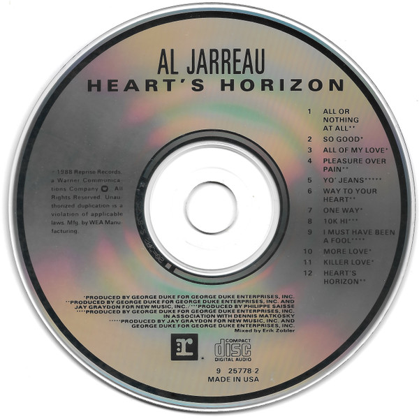 Al Jarreau - Heart's Horizon | Reprise Records (9 25778-2) - 2