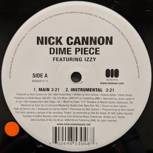 Nick Cannon featuring Izzy Battle - Dime Piece | Motown (B0006414-11) - 2