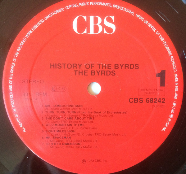The Byrds - History Of The Byrds | CBS (CBS 68242) - 4 The Byrds - History Of The Byrds | CBS (CBS 68242) - 4