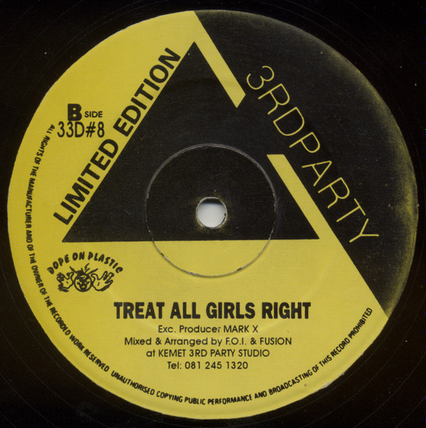 Family Of Intelligence & Fusion - One More Stripe / Treat All Girls Right | 3rd Party (33D#8) - 2