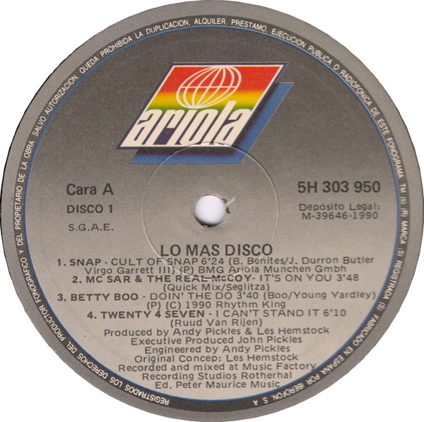 Various - Lo Mas Disco | Ariola (303 950) - 4 Various - Lo Mas Disco | Ariola (303 950) - 4