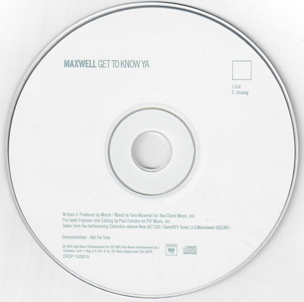 Maxwell - Get To Know Ya | Columbia (CSK 12950) - 3