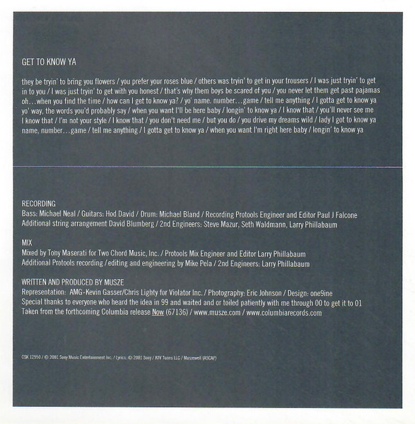 Maxwell - Get To Know Ya | Columbia (CSK 12950) - 4