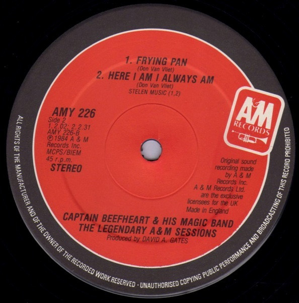 Captain Beefheart And The Magic Band - The Legendary A&M Sessions | A&M Records (AMY 226) - 4 Captain Beefheart And The Magic Band - The Legendary A&M Sessions | A&M Records (AMY 226) - 4