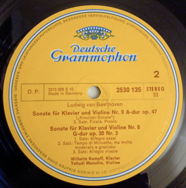 Ludwig van Beethoven , Yehudi Menuhin ∙ Wilhelm Kempff - Violinsonaten = Violin Sonatas Op. 47 »Kreutzer« ∙ Op. 30 No. 3 | Deutsche Grammophon (2530 135) - 4 Ludwig van Beethoven , Yehudi Menuhin ∙ Wilhelm Kempff - Violinsonaten = Violin Sonatas Op. 47 »Kreutzer« ∙ Op. 30 No. 3 | Deutsche Grammophon (2530 135) - 4