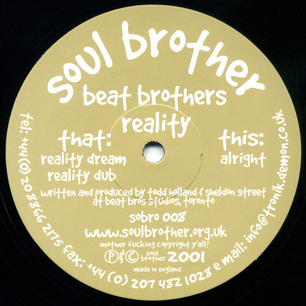 The Beat Bros - Reality | Soul Brother (sobro008) - main