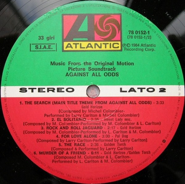 Various - Against All Odds (Music From The Original Motion Picture Soundtrack) | Atlantic (78 0152-1) - 3 Various - Against All Odds (Music From The Original Motion Picture Soundtrack) | Atlantic (78 0152-1) - 3