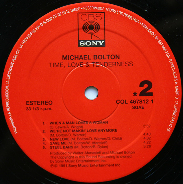 Michael Bolton - Time, Love & Tenderness | CBS/Sony (COL 467812 1) - 4