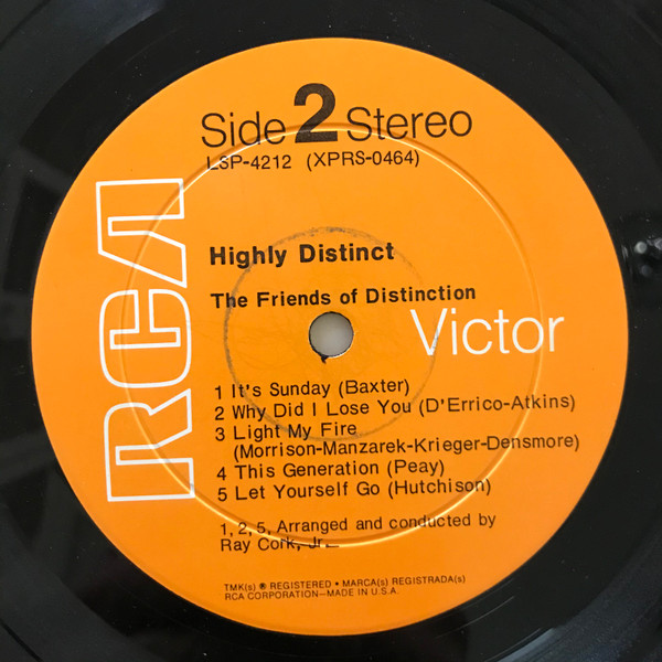 The Friends Of Distinction - Highly Distinct | RCA Victor (LSP-4212) - 4 The Friends Of Distinction - Highly Distinct | RCA Victor (LSP-4212) - 4