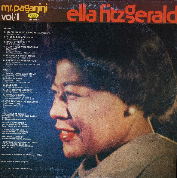 Ella Fitzgerald - Vol/1: Mr. Paganini | Joker (SM 3974) - 2 Ella Fitzgerald - Vol/1: Mr. Paganini | Joker (SM 3974) - 2