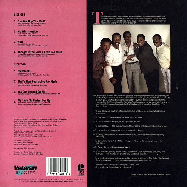 The Dells - The Second Time | Veteran Records (VR-1988) - 2