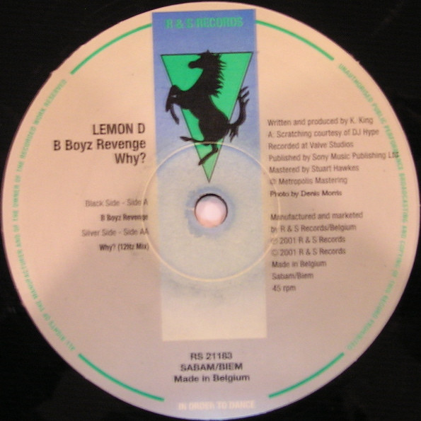 Lemon D - B Boyz Revenge / Why? | R & S Records (RS 21183) - 2 Lemon D - B Boyz Revenge / Why? | R & S Records (RS 21183) - 2