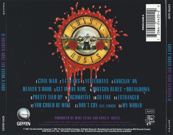 Guns N' Roses - Use Your Illusion II [CD] | Geffen Records (GEFSD-24420) - 2