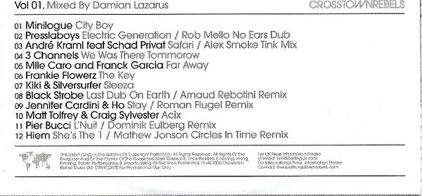 Damian Lazarus - CrosstownRebels Vol 01. | Crosstown Rebels (CRMCD005) - 2 Damian Lazarus - CrosstownRebels Vol 01. | Crosstown Rebels (CRMCD005) - 2