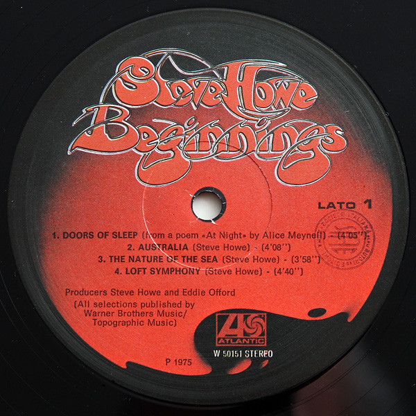 Steve Howe - Beginnings | Atlantic (W 50151) - 4 Steve Howe - Beginnings | Atlantic (W 50151) - 4