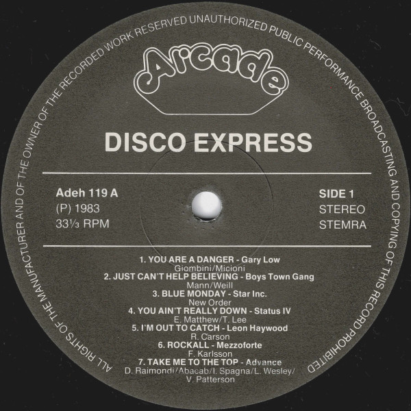 Various - Disco Express | Arcade (ADEH 119) - 3