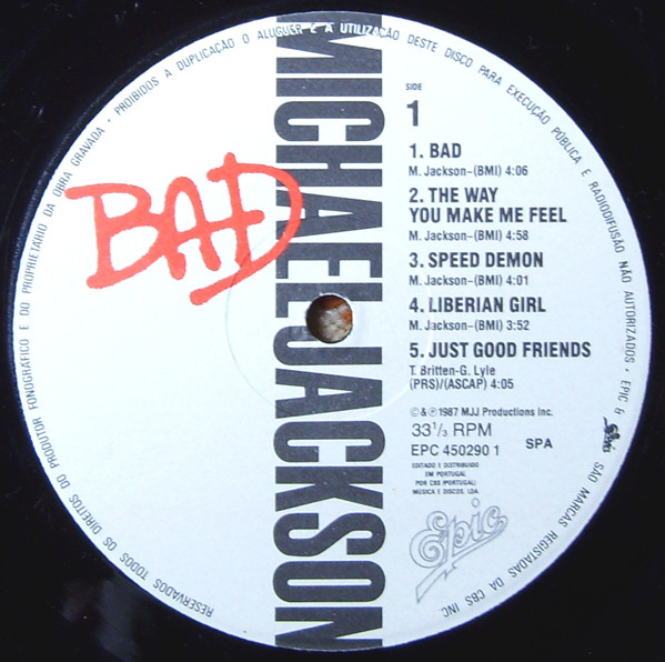 Michael Jackson - Bad | Epic (EPC 450290 1) - 3 Michael Jackson - Bad | Epic (EPC 450290 1) - 3