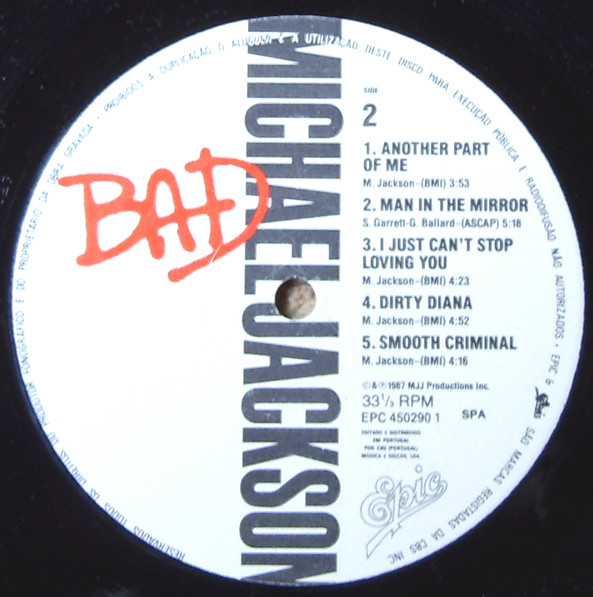 Michael Jackson - Bad | Epic (EPC 450290 1) - 4 Michael Jackson - Bad | Epic (EPC 450290 1) - 4