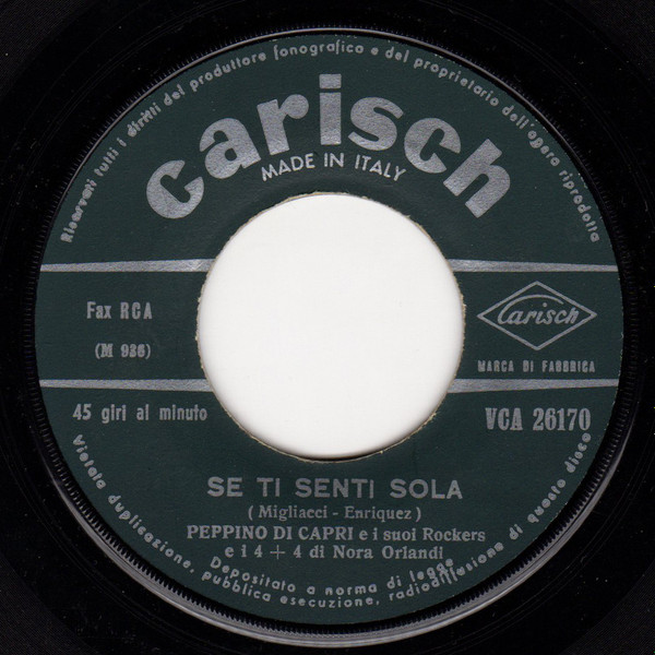 Peppino Di Capri E I Suoi Rockers - Topless | Carisch (VCA 26170) - 4