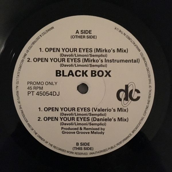 Black Box - Open Your Eyes (The Groove Groove Melody Remixes) | Deconstruction (PT 45054DJ) - main