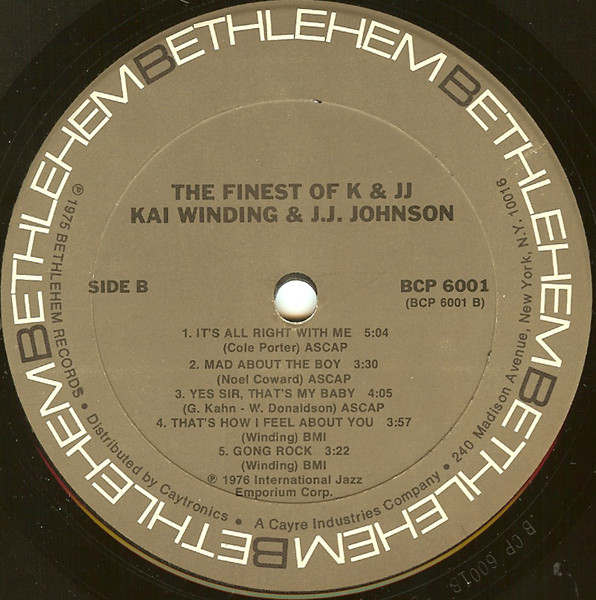 Kai Winding & J.J. Johnson - The Finest Of K & JJ | Bethlehem Records (BCP-6001) - 4 Kai Winding & J.J. Johnson - The Finest Of K & JJ | Bethlehem Records (BCP-6001) - 4