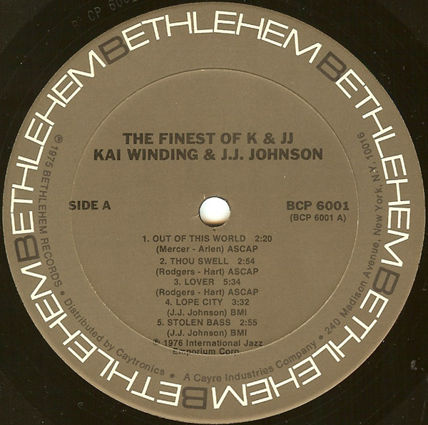 Kai Winding & J.J. Johnson - The Finest Of K & JJ | Bethlehem Records (BCP-6001) - 3 Kai Winding & J.J. Johnson - The Finest Of K & JJ | Bethlehem Records (BCP-6001) - 3
