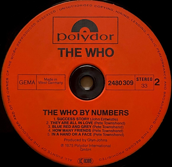 The Who - The Who By Numbers | Polydor (2480 309) - 4 The Who - The Who By Numbers | Polydor (2480 309) - 4