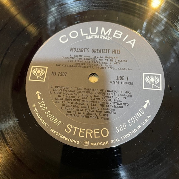 Wolfgang Amadeus Mozart - Mozart's Greatest Hits | Columbia Masterworks (MS 7507) - 3 Wolfgang Amadeus Mozart - Mozart's Greatest Hits | Columbia Masterworks (MS 7507) - 3