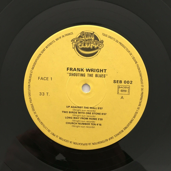 Frank Wright / Georges Arvanitas - Shouting The Blues | Sun Records (SEB 002) - 3 Frank Wright / Georges Arvanitas - Shouting The Blues | Sun Records (SEB 002) - 3