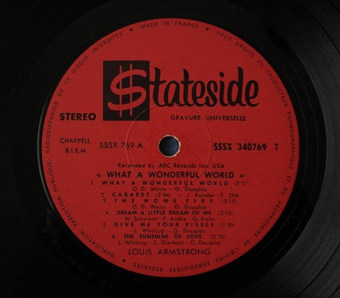 Louis Armstrong - What A Wonderful World | Stateside (SSSX 340.769) - 4 Louis Armstrong - What A Wonderful World | Stateside (SSSX 340.769) - 4