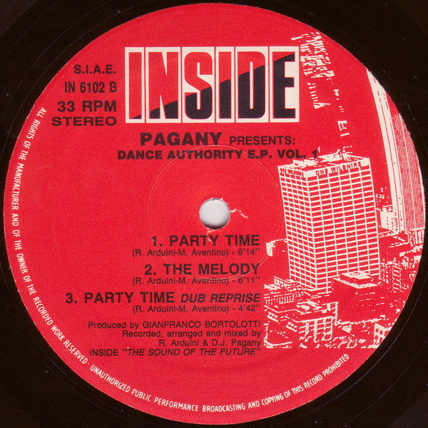 Pagany - Dance Authority E.P Vol. 1 | Inside (IN 6102) - 2