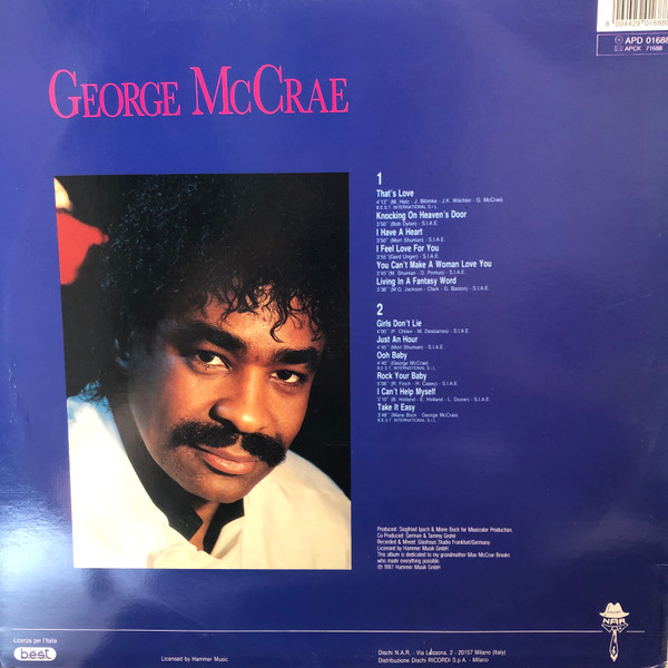 George McCrae - I Feel Love For You | NAR (APD 1688) - 2 George McCrae - I Feel Love For You | NAR (APD 1688) - 2
