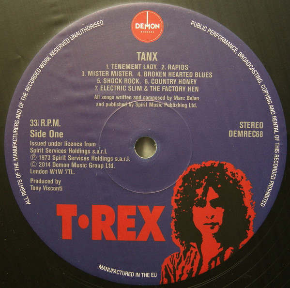 T. Rex - Tanx | Demon Records (DEMREC68)